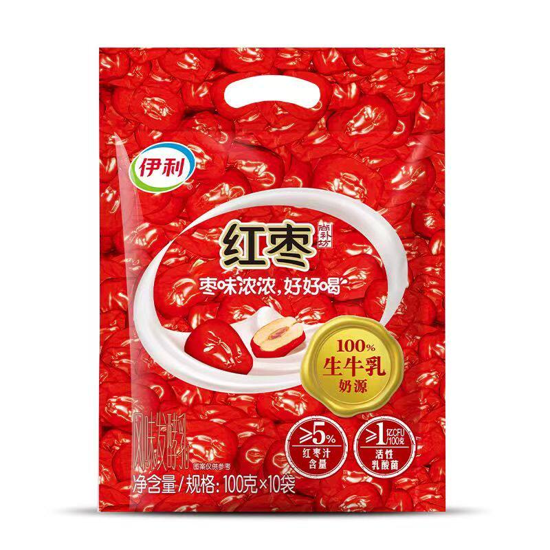 伊利红枣酸奶大包小袋风味发酵乳100g/袋营养早餐奶