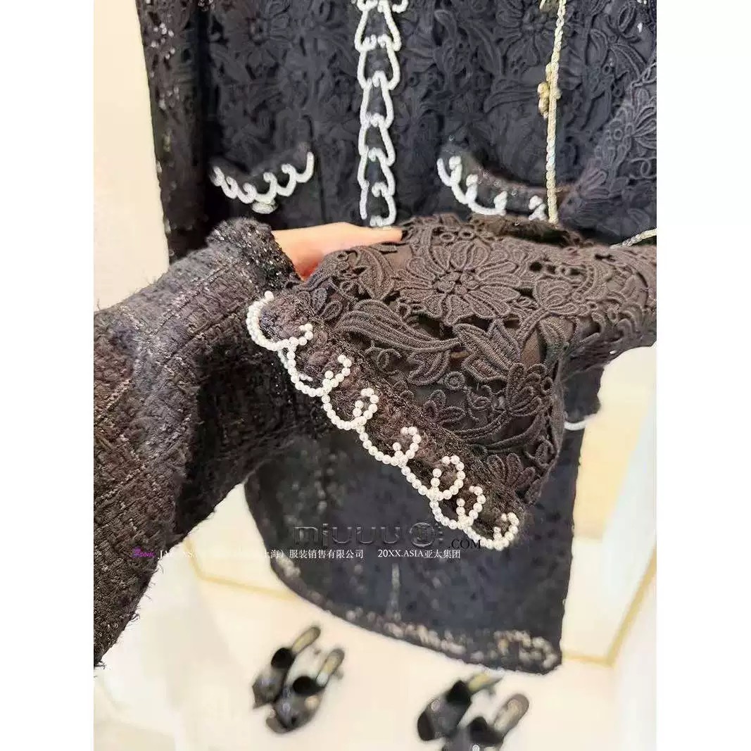 日娜高奢20XXASIA BUYER 11 ujn 法式重工蕾丝镂空短款开衫外套女