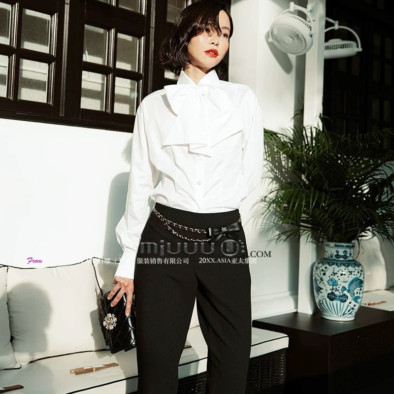 日娜高奢20XXASIA BUYER 11 ujn 26早春新款独特别致蝴蝶结衬衫女