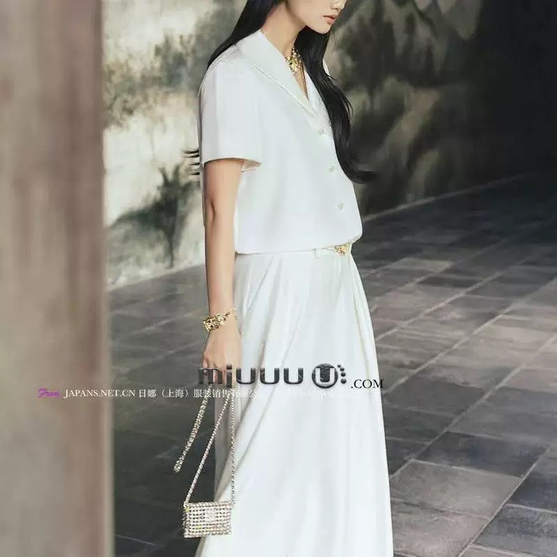 日娜高奢20XXASIA BUYER 11 ujn 26早春新款气质翻领白色衬衫衬衣