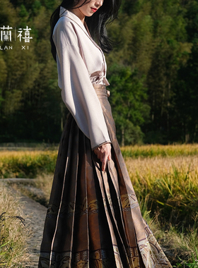 木兰禧原创【穗穗平安】织金仿妆花质感日常马面裙飞机袖