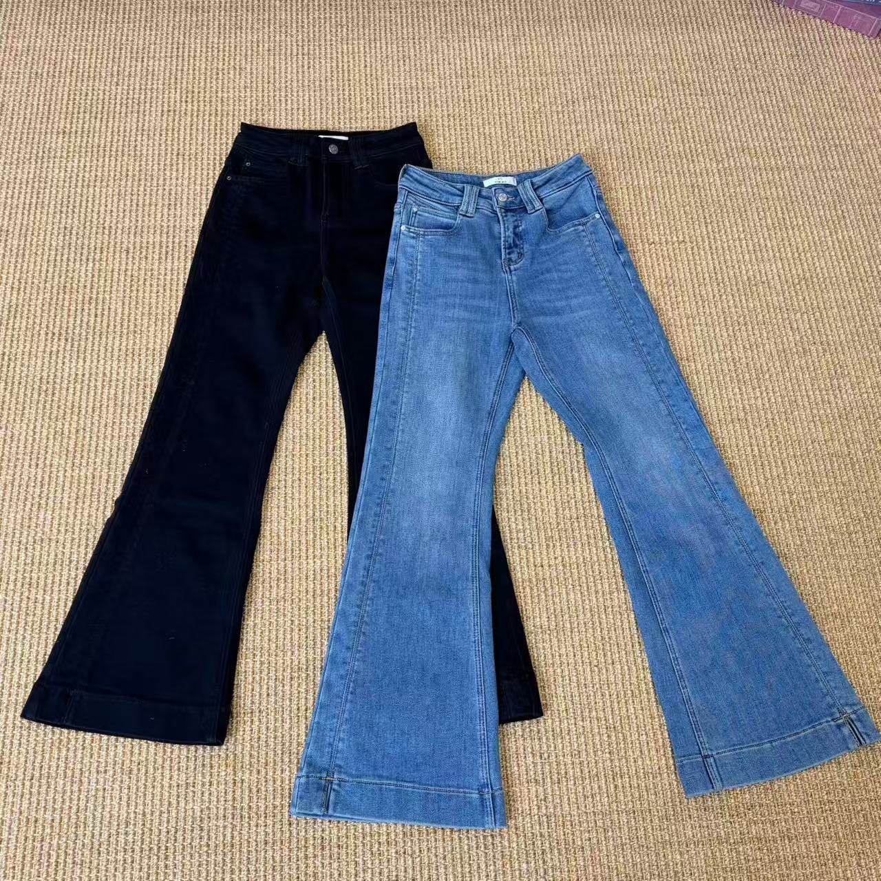 【丹丹福利秒杀不退换P】裤脚开叉牛仔加绒喇叭裤 2610,女装/女士精品,休闲裤,淘宝优惠券,粉丝福利购,淘宝优惠卷