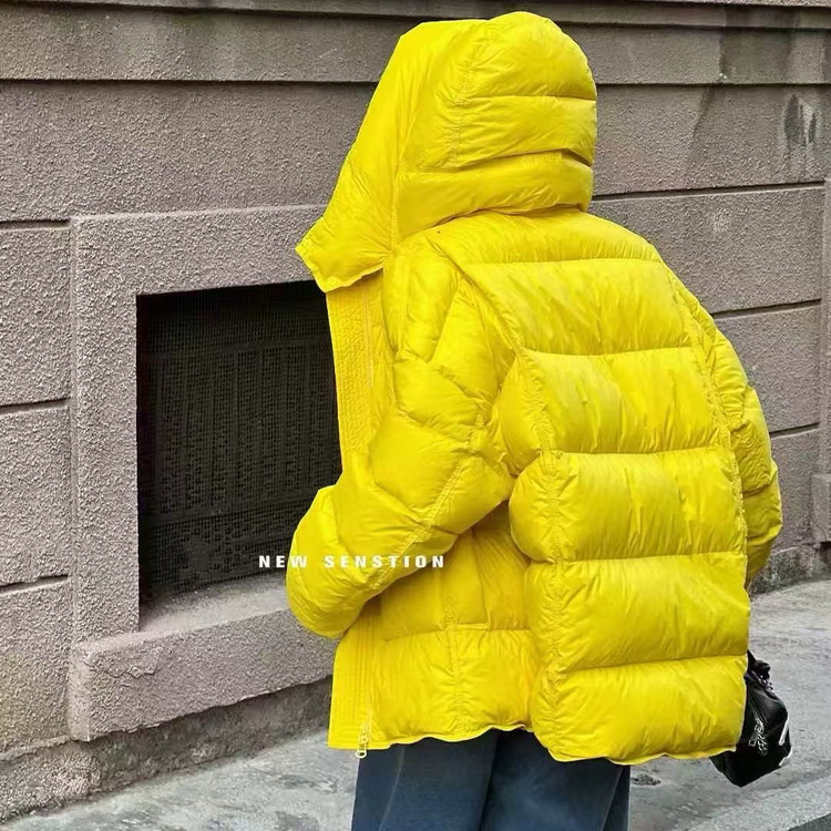 DD STY【冬款上新】小众设计戴帽豆腐块大版羽绒服 89621