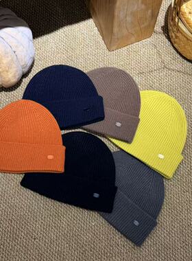 【丹丹福利秒杀不退换P】100%羊毛纯色羊毛翻边针织奶嘴帽 202511