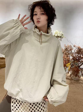 【丹丹福利秒杀不退换】极简风套头立领抽绳棉衣 35597