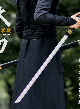 木制刀剑素装唐横刀木刀带鞘武术刀道具剑居合武士刃太刀玩具竹刀