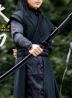 竹木武士刃太刀儿童玩具刀唐横刀木刀带鞘武术刀练习cos道具刀剑