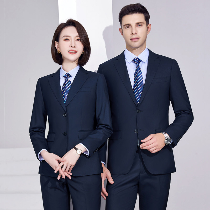 新款春秋男女同款职业西服酒店套装酒吧服务员工装商务正装工作服