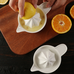 陶瓷手动柠檬榨汁器西柚青柠挤汁器家用简易橙汁榨汁机橙汁榨汁器