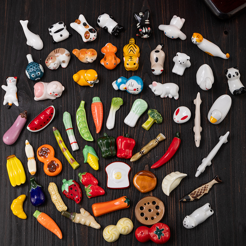 陶瓷筷子架筷子托筷架筷子架托筷托餐桌摆件创意筷子托可爱筷子架