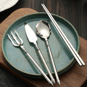 304不锈钢叉子餐具牛排叉子家用餐叉意面叉子高级感西餐叉高颜值