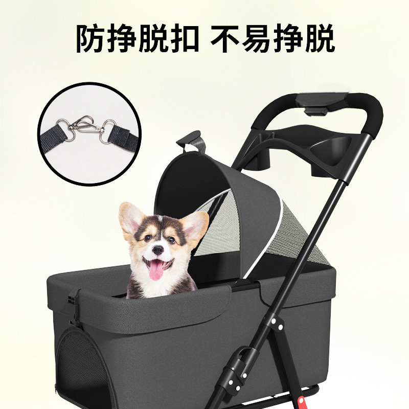 宠物推车轻便可折叠拆卸双层狗狗猫咪犬可分离出门遛狗提篮包分离