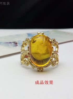 纯银宫廷女款活口戒指s925黄金