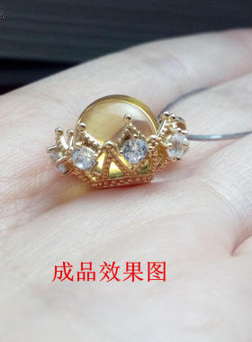 纯银纯银蕾丝吊坠空托