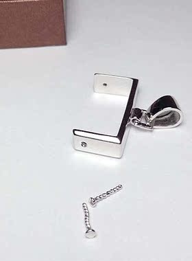 925银镀白金长方形空托