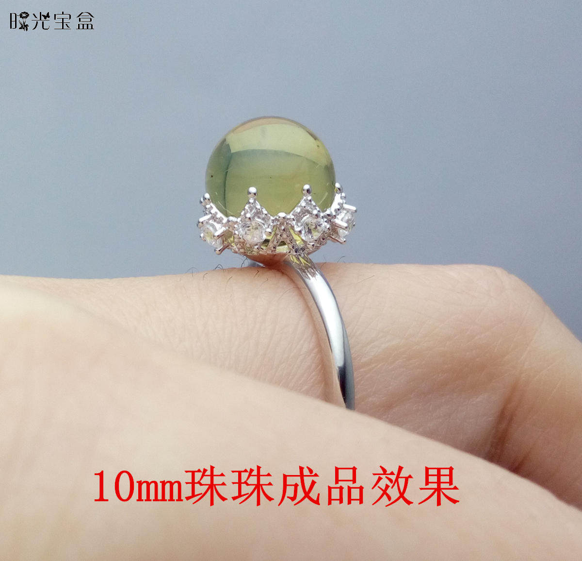 纯银纯银蕾丝活口戒指托
