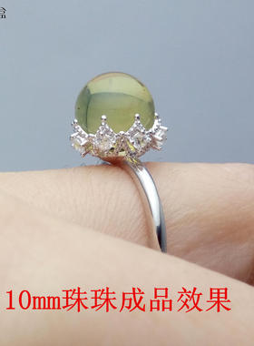 纯银纯银蕾丝活口戒指托