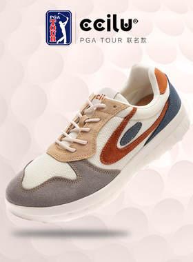 ccilu驰绿魔方鞋PGA TOUR联名男轻量软底情侣复古鞋女运动休闲鞋