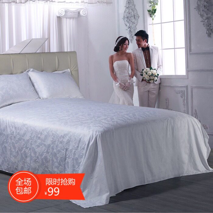 天恩贡缎80支提花床单 床上用品高密度面料 多规格正品特价定制