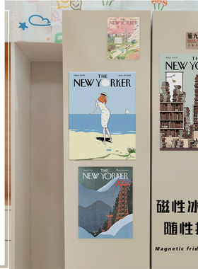 THE NEW YORKER纽约客杂志冰箱贴个性创意装饰高级软磁片磁吸贴片