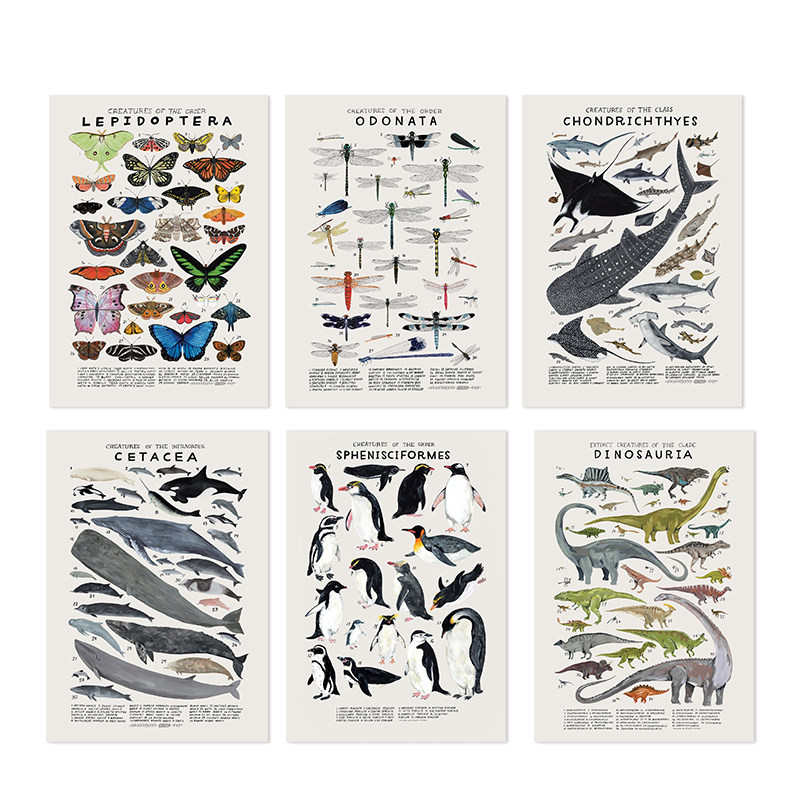 美国动物插画艺术海报装饰画单独画芯自粘奶油风装饰摆画不含画框,家居饰品,现代装饰画,淘宝优惠券,粉丝福利购,淘宝优惠卷