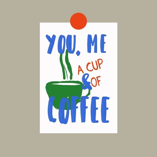 咖啡店海报定制ins拍照墙画芯