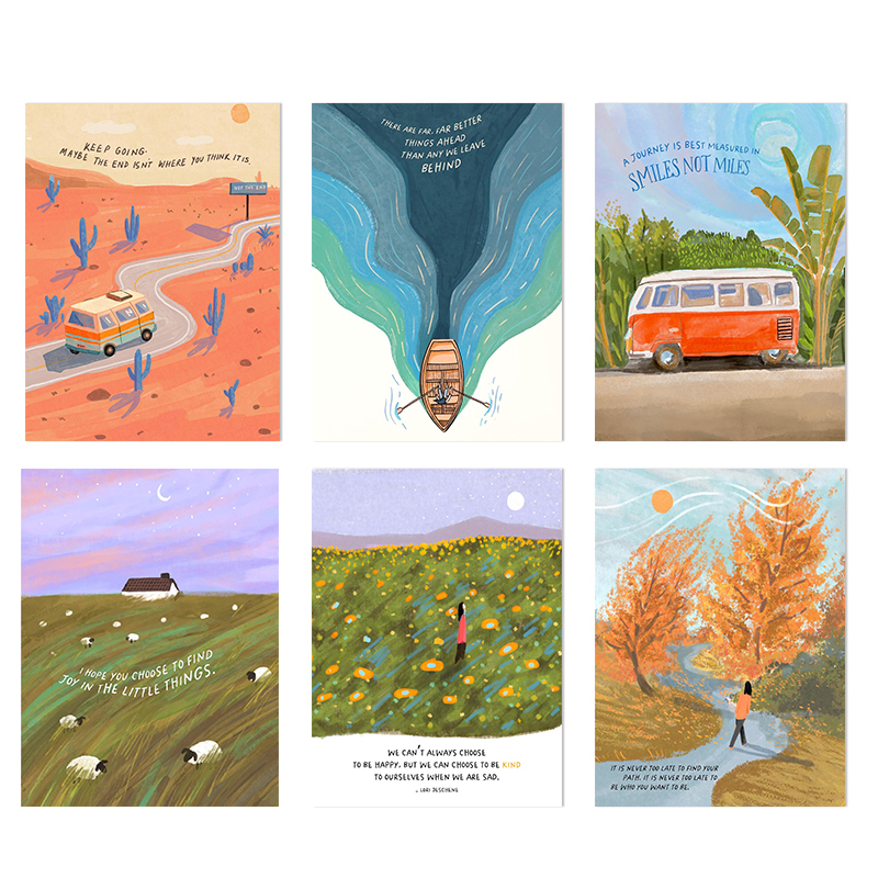 文艺清新客厅自粘海报油画布画芯