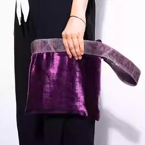 puebco复古丝绒手拿包随身收纳