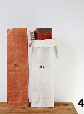 哈伯日本puebco蜡棉红酒瓶袋4L收纳袋杂物购物袋酒包装袋便携复古