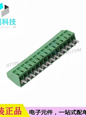 DB125-2.54-14P-GN-S 钉式接线端子 间距2.54mm 直插1x14P绿色