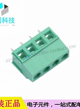 WJ500V-5.08-4P 螺钉式接线端子 间距5.08mm 直插1x4P 绿色可拼接