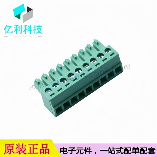 MX15EDGK-3.81-09P-GN01-Cu-Y-A插拔接线端子 间距3.81mm公头1x9P