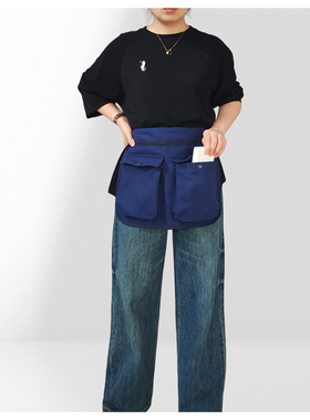 户外多功能多口袋厚帆布拉链腰包 ins小众运动时尚腰带可拆卸