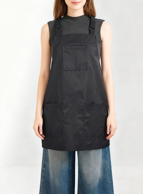 防水防污马甲背心围裙定制logo印字烘焙咖啡店餐饮美甲师工作服