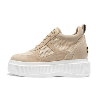 超轻编织镂空休闲板鞋 25春新品 女240GTA 9cm厚底隐形内增高