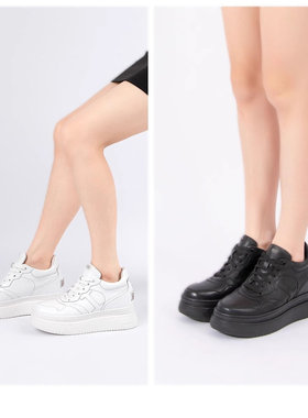 【9cm超轻厚底内增高】蔡卓妍同款9cm休闲板鞋小白鞋女YF283IOA
