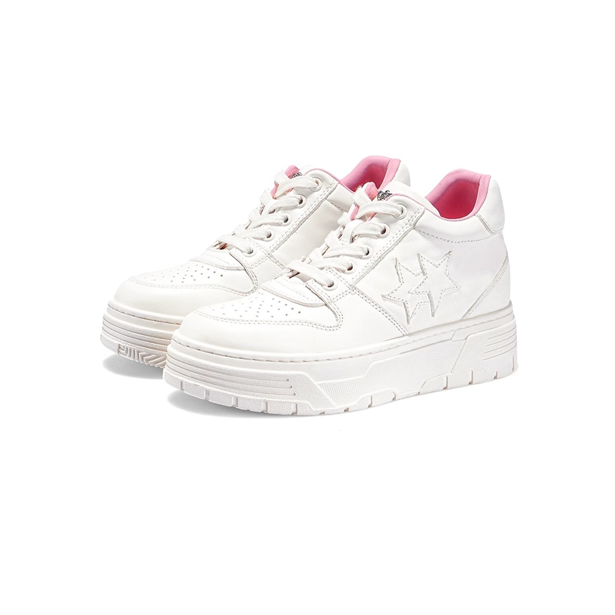 7.5cm厚底内增高时尚星星板鞋