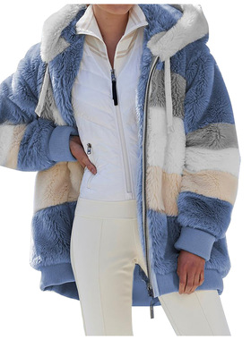 Autumn Plush Hooded Jacket Women Coats Winter Clothes Ladie1
