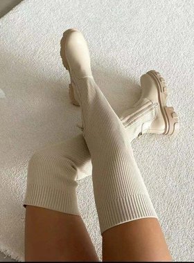 ladies winter pu leather flat boots for women long shoes2020