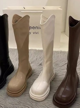 Winter Shoes for Women Knee High Boots Warm Botas Leather