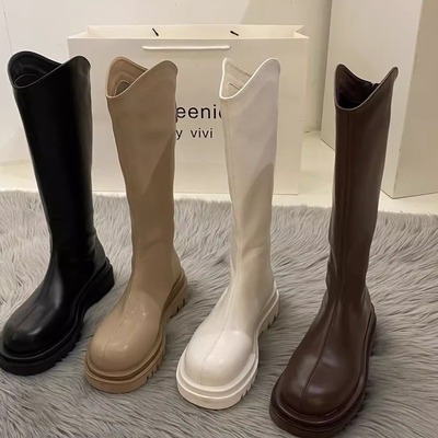 Winter Shoes for Women Knee High Boots Warm Botas Leather
