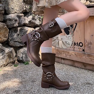 women martin boots leather boots big size 43马丁靴铆钉女靴