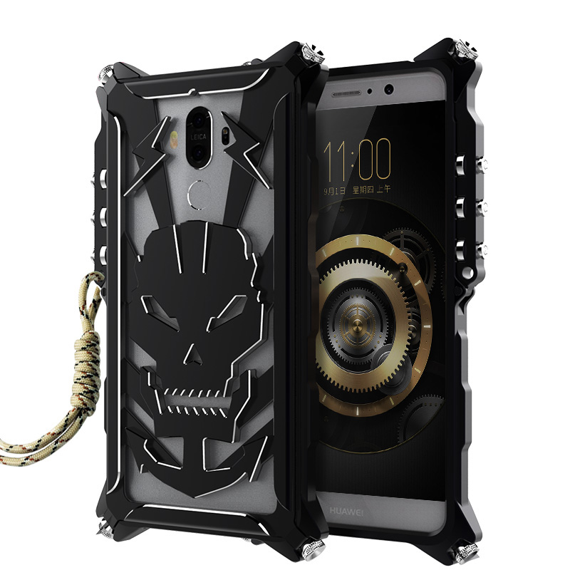 SIMON Mechanical Arm Skull Punk Premium Aluminum Metal Bumper Shockproof Case Cover for Huawei Mate 9