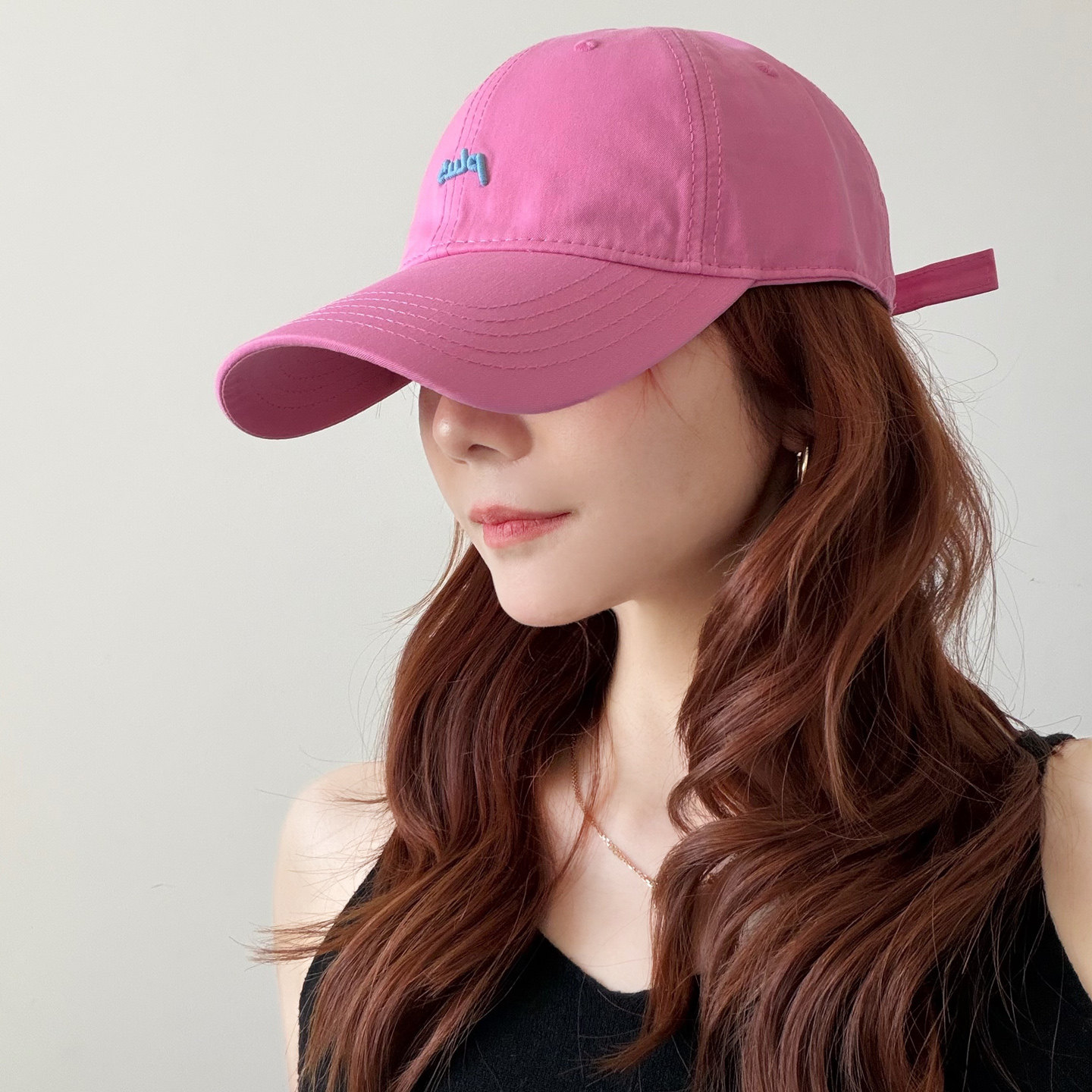 粉色帽子女夏季宽帽檐软顶显脸小图片