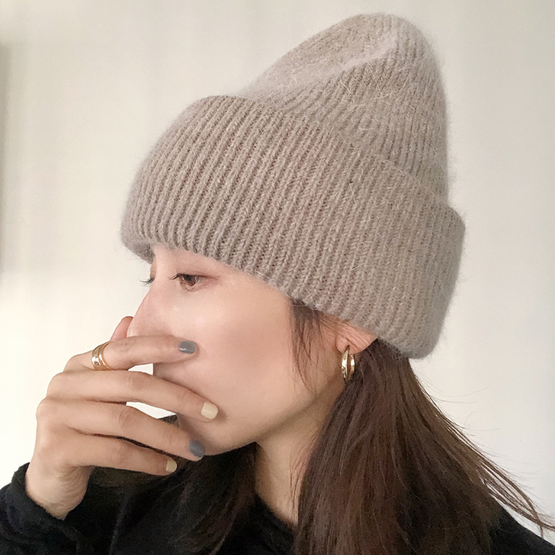 帽子女冬季百搭毛线帽护耳针织帽