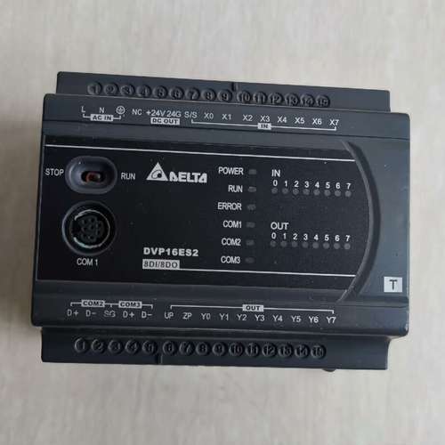 台达PLC DVP16ES200T成色实物图，功能正常