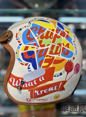 美国TORC联名珍宝珠棒棒糖摩托车半盔复古全盔电动车头盔安全帽