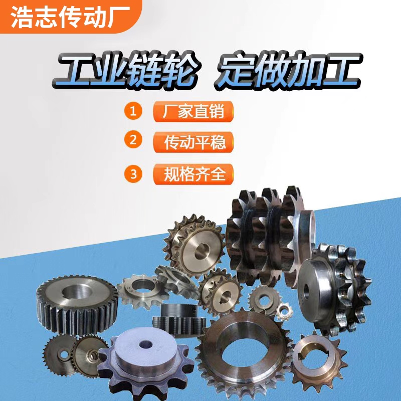 专业不锈钢链轮定做加工工业大链轮齿轮配件链轮链条机械传动
