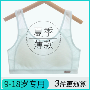 女童发育期小学生初中生内衣青春期少女文胸夏天薄款 女大童背心