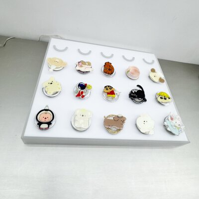 透明亚克力磁吸指环扣数码展架